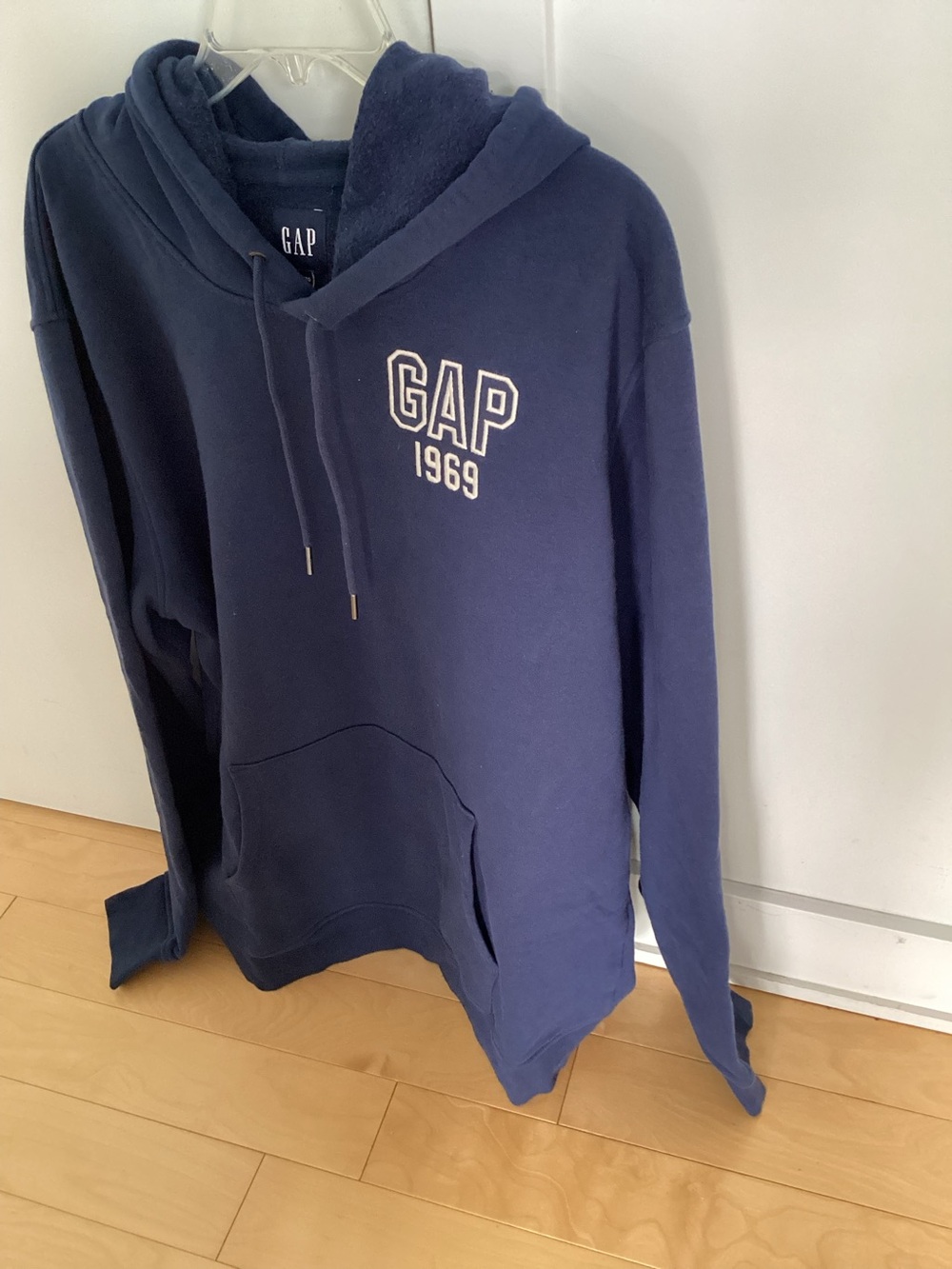 GAP Navy Blue Embroidered Logo Hoodie